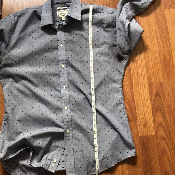 Jos. A. Bank Blue Long Sleeve Cotton Dress Shirt - Picture 8 of 10